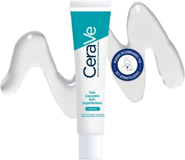 CeraVe - Soin Concentré Anti-Imperfection - Réduit les Imperfections, Resserre les Pores Dilatés - AHA-BHA + Acide Hyaluronique + 3 Céramides -...