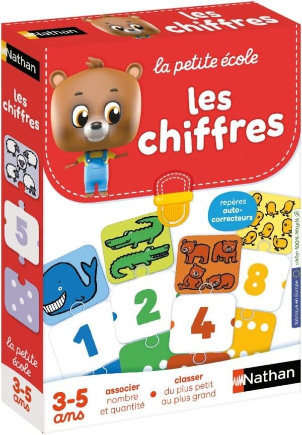 Nathan - La Petite Ecole, Les Chiffres - Associer Nombre et Quantité - Apprendre À Compter - Jeu Educatif - Coffret De 6 Jeux Progressifs - Pour...