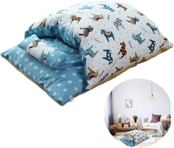 Sac de Couchage de Chat, Tapis de Tapis de lit pour Animaux de Compagnie Auto-Chauds avec Un Oreiller Confortable lit de Grotte pour Animaux de...