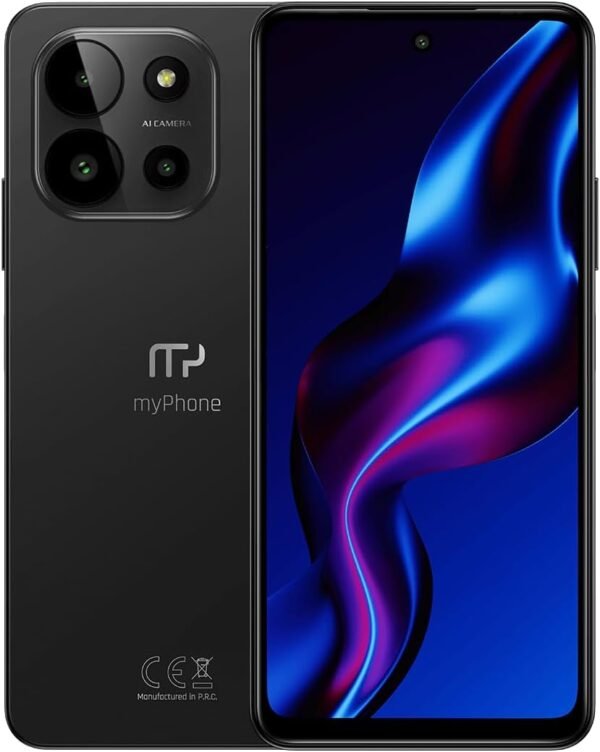 Smartphone Mince et élégant sans Engagement myPhone N23 5G Cosmic Black + étui Gratuit Batterie 5000mah Appareil Photo 50mpx