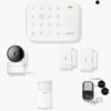 Alarme Maison Connectée Daewoo Vigilia Wi-FI avec Caméra Rotative, Détecteurs Ouverture/Vibration, Détecteur Mouvement Animaux, Télécommande,...