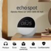 Amazon Echo Spot (modèle 2024) | Réveil connecté avec un son de qualité et Alexa | Blanc