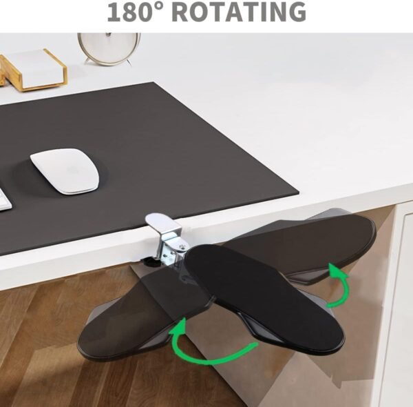 <h3>Yiomxhi Repose Bras Ergonomique pour Bureau, Support de Repose-poignet Rotatif à 180°, Coude Support Extension Bureau Repose d’avant Bras Réglable d'Ordinateur pour Travail Étude, Noir</h3> – Image 3
