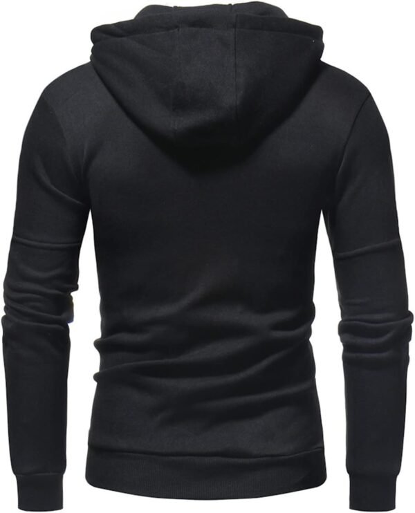Sweats à Capuche pour Hommes Zippé Hiver Chaud Veste Sport DéContracté Léger Respirant Hoodie Pull Manches Longues Couleur Unie Sportswear avec Poche Veste en Sweat Grande Taille Pas Cher VêTements – Image 6