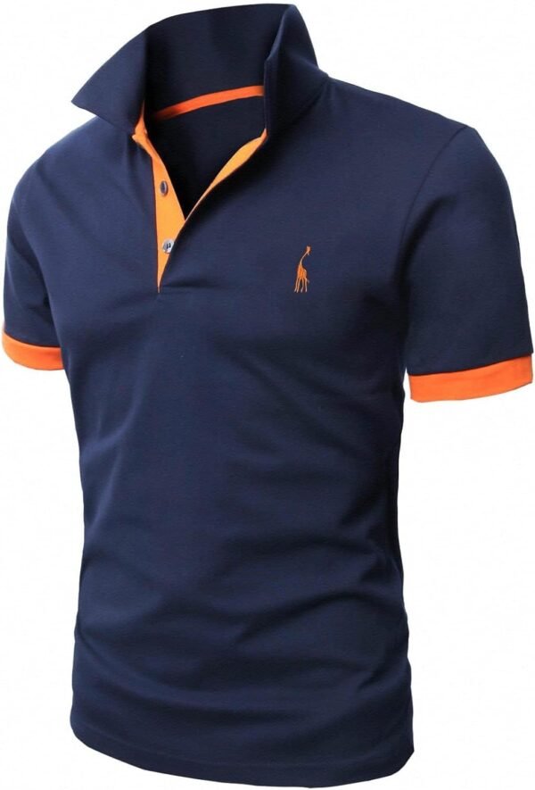 GLESTORE Polo Homme Golf Tennis Manche Courte Casual Sport T-Shirt Coton Vetement – Image 3