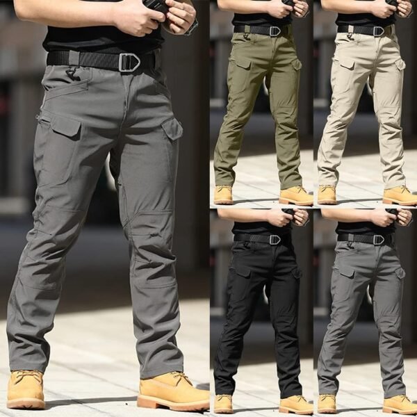 Onsoyours Pantalon Cargo Homme Multipoches Zippé Mince Pantalon Combat Pantalon de Travail Imperméable Pantalon Militaire Tactique pour Casual Activités en Plein Air – Image 2
