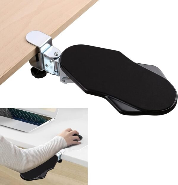 <h3>Yiomxhi Repose Bras Ergonomique pour Bureau, Support de Repose-poignet Rotatif à 180°, Coude Support Extension Bureau Repose d’avant Bras Réglable d'Ordinateur pour Travail Étude, Noir</h3>
