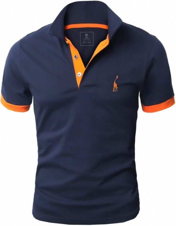 GLESTORE Polo Homme Golf Tennis Manche Courte Casual Sport T-Shirt Coton Vetement – Image 2