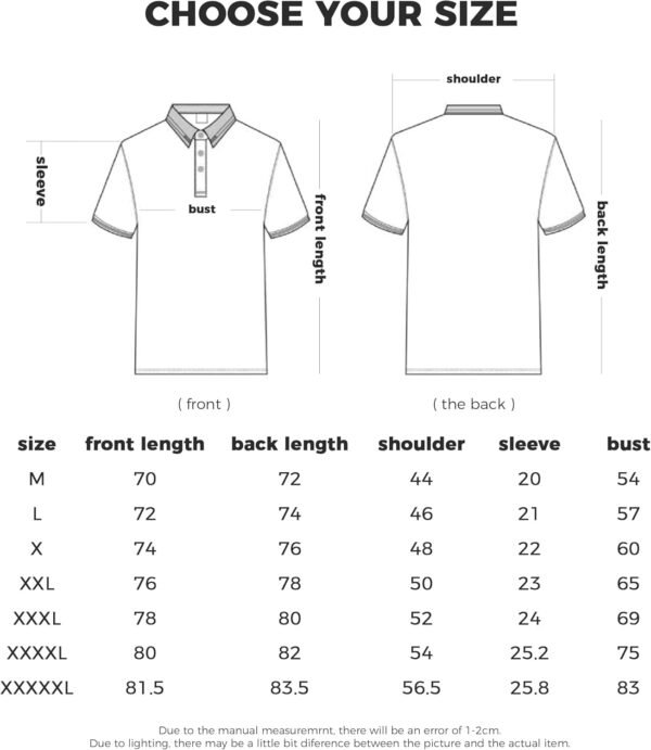 GLESTORE Polo Homme Golf Tennis Manche Courte Casual Sport T-Shirt Coton Vetement – Image 8