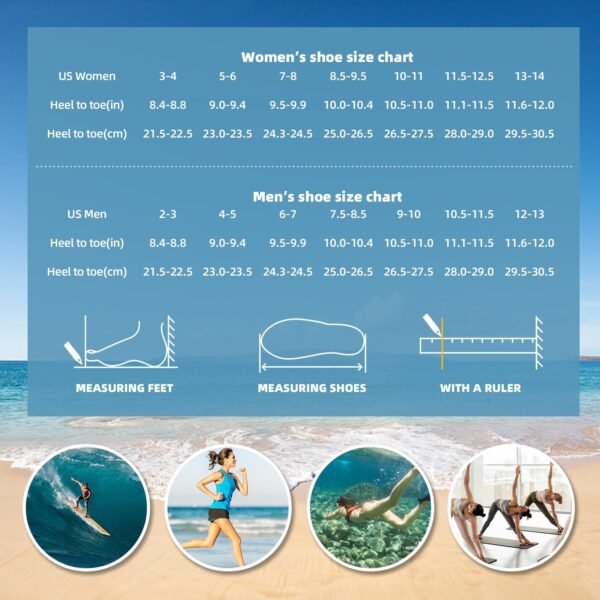 <h3>Chaussures Aquatiques pour Homme et Femme - Séchage Rapide - pour la Natation, la Plage, Le Yoga - Accessoires de Sport - pour Piscine, Camping - Indispensables pour Adultes et Jeunes</h3> – Image 2
