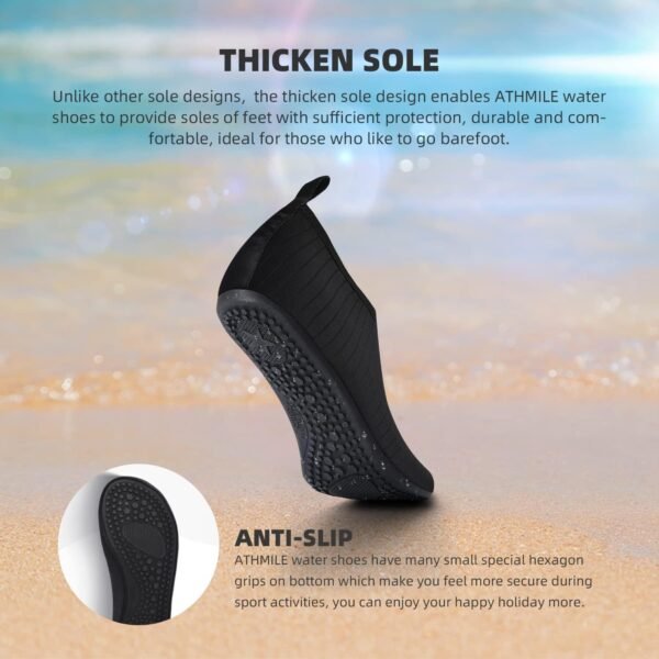 <h3>Chaussures Aquatiques pour Homme et Femme - Séchage Rapide - pour la Natation, la Plage, Le Yoga - Accessoires de Sport - pour Piscine, Camping - Indispensables pour Adultes et Jeunes</h3> – Image 4