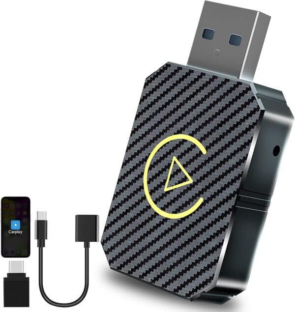 <h3>Adaptateur CarPlay sans Fil & Android Auto sans Fil,2 en 1 Wireless Carplay Adapter,Android Auto/Carplay Filaire en sans Fil pour Voitures Équipées de CarPlay & AA,USB C/A,Plug and Play</h3>