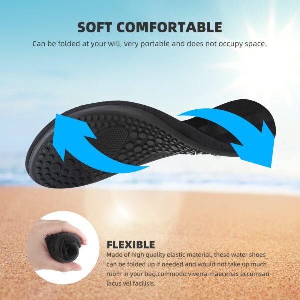 <h3>Chaussures Aquatiques pour Homme et Femme - Séchage Rapide - pour la Natation, la Plage, Le Yoga - Accessoires de Sport - pour Piscine, Camping - Indispensables pour Adultes et Jeunes</h3> – Image 5