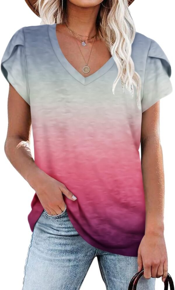 <h3>PLOKNRD T-Shirt D'été à Manches Courtes pour Femme Haut Élégant Top Décontracté Quotidien Classique</h3>
