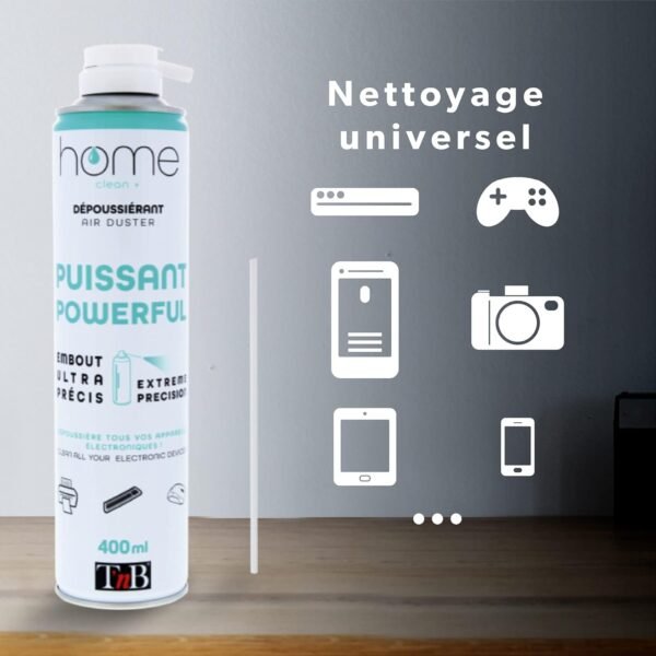 <h3>T’nB - Bombe Air Sec - Nettoyage Pc, Aerosol Dépoussiérant 400 mL, Air Comprimé Nettoyage Pc, Air Duster pour Matériel Informatique, Depoussierant Ordinateur, Soufflette Surpuissante - Butane</h3> – Image 9