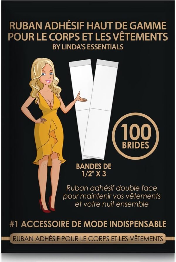 <h3>Linda's Essentials Adhésif double face peau pour body tape et scotch vetement peau (100 pièces) - Fashion Tape et vetement peau et scotch peau vetement</h3>
