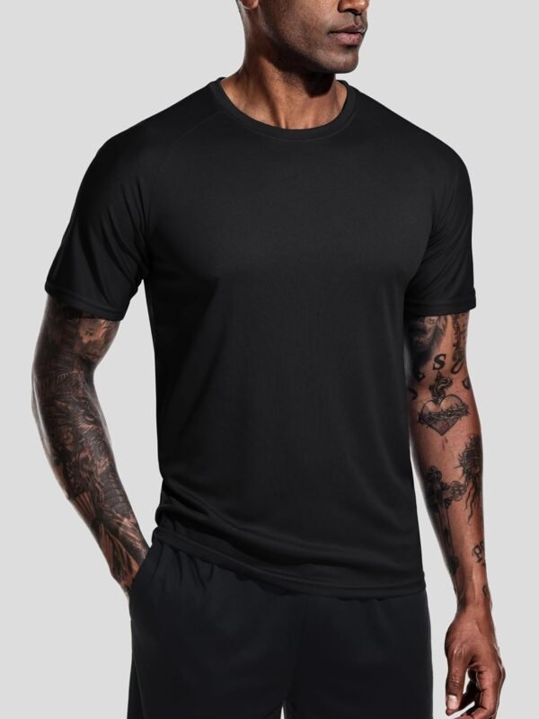 Teesmen Lot de 3 t-Shirts de Course à Pied à séchage Rapide pour Homme - Hauts de Sport Anti-Transpiration - T-Shirts d'entraînement Respirants – Image 2