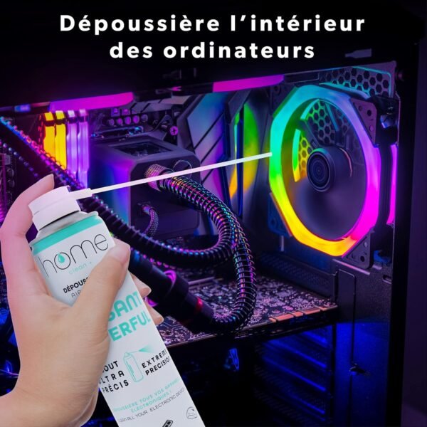 <h3>T’nB - Bombe Air Sec - Nettoyage Pc, Aerosol Dépoussiérant 400 mL, Air Comprimé Nettoyage Pc, Air Duster pour Matériel Informatique, Depoussierant Ordinateur, Soufflette Surpuissante - Butane</h3> – Image 4