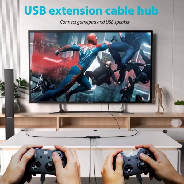 Aceele Data Hub 4 Ports USB 3.0 Ultra Fin avec câble étendu de 120cm/4ft - Hub USB 3.0 pour Macbook, Mac Pro/Mini, iMac, Surface Pro, XPS, Notebook PC, clés USB, disques durs externes, etc. – Image 6
