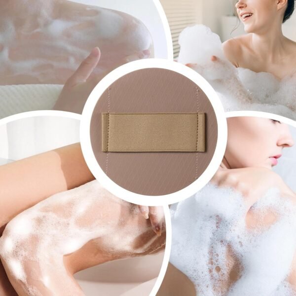 exfoliant en silicone pour corps | outil d'hygiène corporelle réutilisable, éponge nettoyante avec nettoyage en profondeur, accessoire pour hygiène personnelle, tapis de visage, dos et corps – Image 9