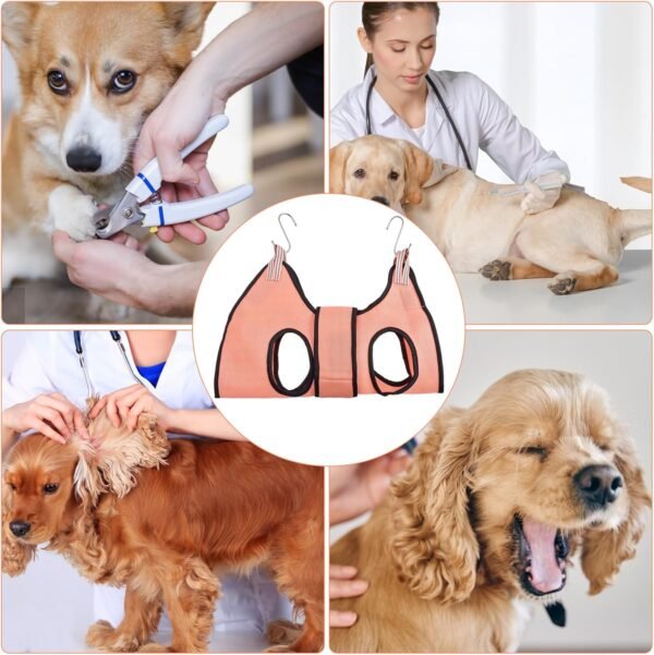 Granvoo Hamac de Toilettage pour Chat et Chien, Petit Sac de Retenue de Toilettage pour Animaux de Compagnie, Support de Toilettage pour Animal Domestique pour Coupe des Ongles (XS, Rose) – Image 5