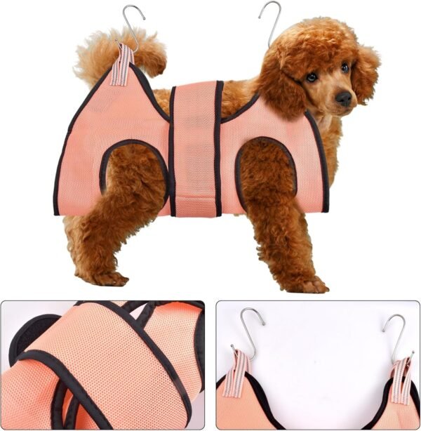 Granvoo Hamac de Toilettage pour Chat et Chien, Petit Sac de Retenue de Toilettage pour Animaux de Compagnie, Support de Toilettage pour Animal Domestique pour Coupe des Ongles (XS, Rose) – Image 6