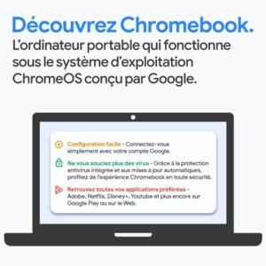 Alternative view of Lenovo IdeaPad Slim 3 Chromebook 14M868 - Ordinateur Portable 14'' FHD (MediaTek Kompanio 520, RAM 8Go, SSD 128Go, Arm Mali-G52 2EE MC2 GPU, Chrome OS) Clavier AZERTY Français - Gris