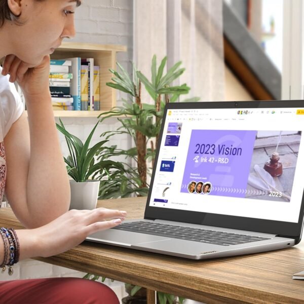 Lenovo IdeaPad Slim 3 Chromebook 14M868 - Ordinateur Portable 14'' FHD (MediaTek Kompanio 520, RAM 8Go, SSD 128Go, Arm Mali-G52 2EE MC2 GPU, Chrome OS) Clavier AZERTY Français - Gris – Image 6