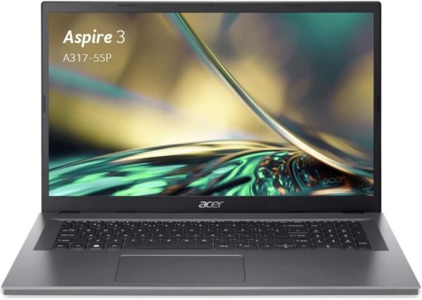 Acer Aspire 3 A317-55P-36YL Ordinateur Portable 17,3'' Full HD, PC Portable (Intel Core i3-N305, RAM 8 Go, SSD 512 Go, Intel UHD Graphics, Windows 10) - Clavier AZERTY (Français), Laptop Gris