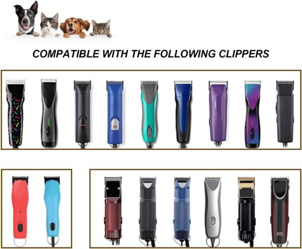 BESTBOMG Lames Larges et Amovibles 4FW pour Le toilettage des Chiens,compatibles avec Les tondeuses Andis,Oster A5,Wahl KM10,Longueur de Coupe 3/8 Pouces (9,5 mm) – Image 3