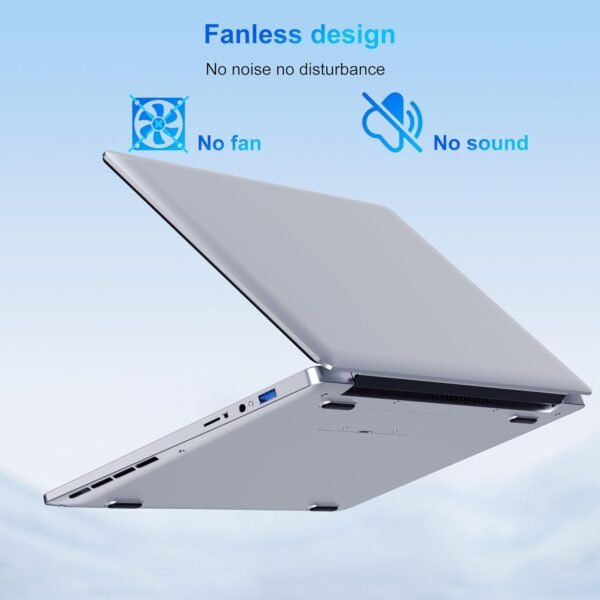 Ordinateur Portable 14,1" Pouces laptop, 6 Go de RAM, 128 Go de SSD, N4000 Celeron Dual-Core, Wi-Fi Bluetooth 2,4/5,0G, 1366 * 768 IPS, Design sans Ventilateur, Inclus une Souris, Clavier à Membrane. – Image 7