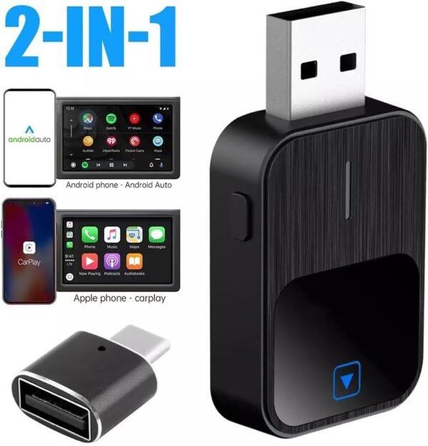 LIZHIguo CarPlay sans Fil pour MG Hector 2019-2023,Adaptateur Cle CarPlay Voiture,Android Auto sans Fil Latence,USB Plug Play,Filaire san Fil – Image 2