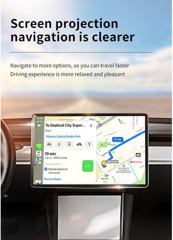 LIZHIguo CarPlay sans Fil pour MG Hector 2019-2023,Adaptateur Cle CarPlay Voiture,Android Auto sans Fil Latence,USB Plug Play,Filaire san Fil – Image 7