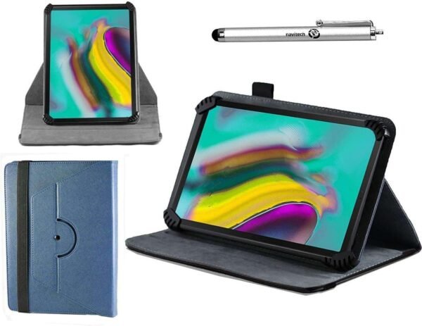 Navitech Étui Bleu avec Support Rotatif 360 Et Stylet - Compatible avec Le DDRTIUEZ 10 Pouce Android Tablette