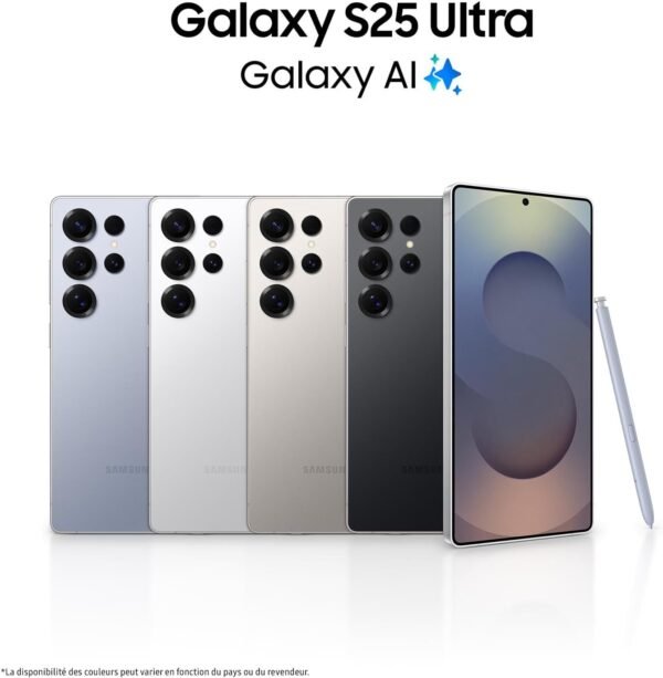 Samsung Galaxy S25 Ultra, Smartphone Android 5G avec Galaxy AI, 512 Go, Chargeur secteur rapide 25W inclus, Smartphone déverrouillé, Bleu Titane, Version FR – Image 2