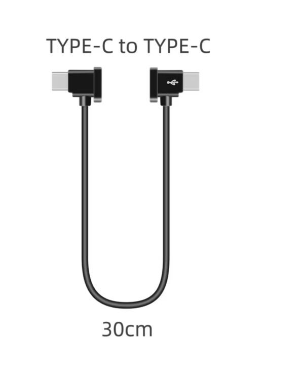 USB-C vers USB-C Câble de Données OTG pour Télécommande DJI Mavic 3 Mini 2 Mini 3 Pro Air 2S Mavic Air 2 DJI RC-N1 RC Pro DJI Osmo | 30cm | Compatible avec iPhone 16 Pro Plus Galaxy S24 iPad – Image 4