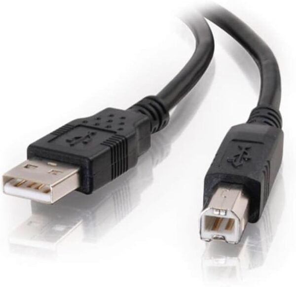 C2G Câble d'imprimante USB 2.0 A vers B Compatible avec imprimantes et scanners de HP, Epson, Brother, Samsung, Cannon et Tous Les Autres appareils USB A/B Noir 3 m