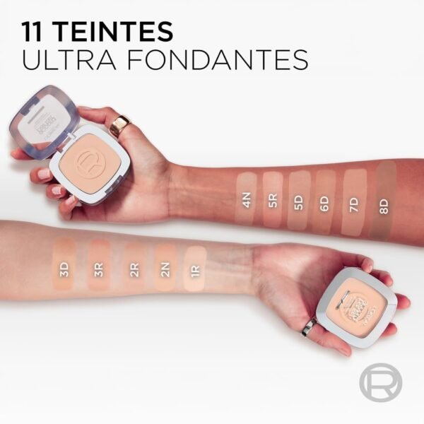 L'Oréal Paris - Poudre Fondante Perfectrice Bienfaisante - Enrichie en Pigments Minéraux & Acide Hyaluronique - Tous les Types de Peaux - Accord Parfait - Teinte : Beige (4.N) - 9 g – Image 8