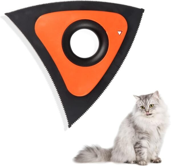 Brosse Anti Poils Animaux Chat Chien, Hillylolly Brosse pour Enlever Poils Animaux, Brosse Anti Poils Animaux Silicone, Lavable, Reutilisable, Brosse pour Canapé, Voiture, Tapis,Siege, Lit, Orange