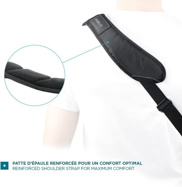 MOBILIS Bandoulière de Transport Universelle pour Tablette/Téléphone/Terminal de Saisie, 2 Points d'Accroche, Longueur Réglable 105-165 cm, Anti Chute, Ergonomique et Confortable, Noir – Image 4