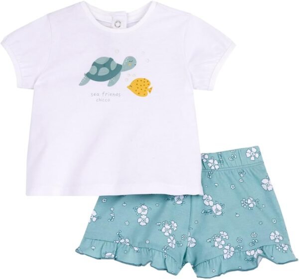 Chicco Ensemble T-Shirt et Short Combinaison Fille