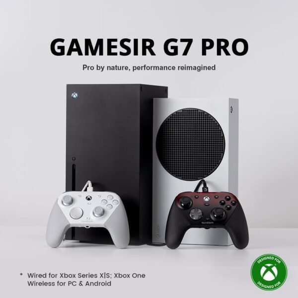 GameSir G7 Pro Manette 1000Hz avec Station de Recharge : Xbox Series X|S, Xbox One, Win 10/11 & Android - Joysticks TMR, Triggers Réglables & 4 Boutons Programmables - Méca Blanc – Image 8