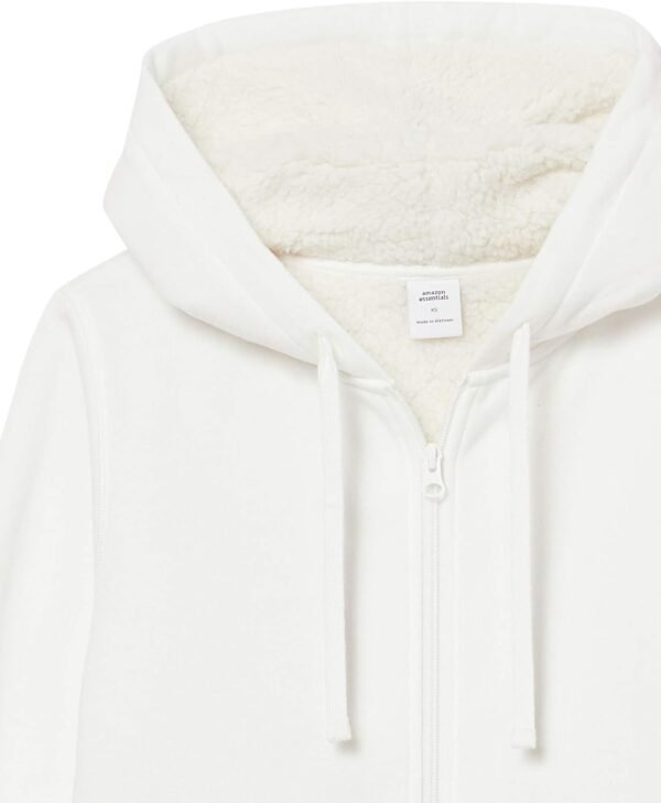 Amazon Essentials Veste à capuche zippée en polaire, doublée de sherpa (disponible en grandes tailles) Femme – Image 6