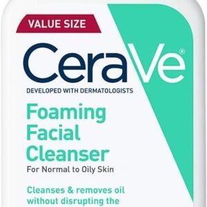 Cerave Nettoyant moussant de visage pour un lavage quotidien du visage Pour Peaux Normales à Grasses 453,6 g