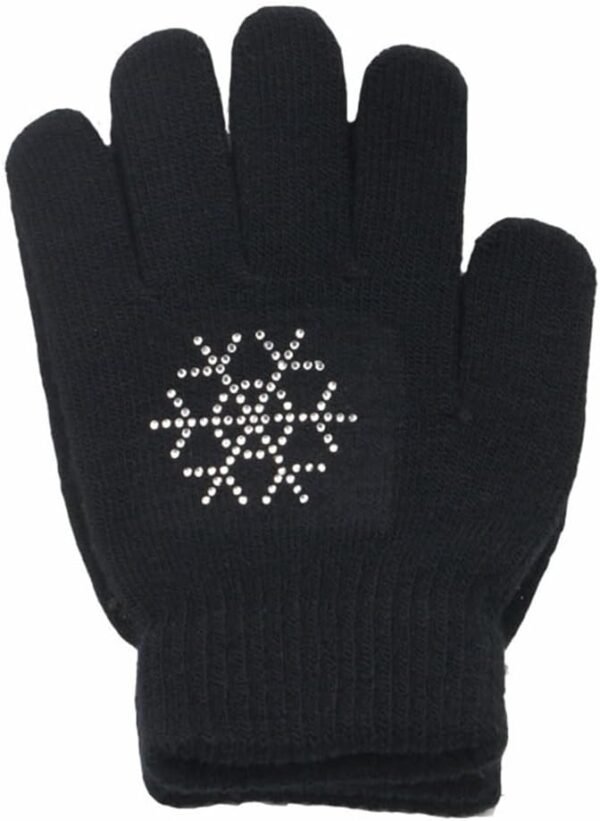 Oceanlend Gants de patinage artistique pour enfants, gants d'hiver antidérapants, gants extensibles chauds pour sports sur glace – Image 2