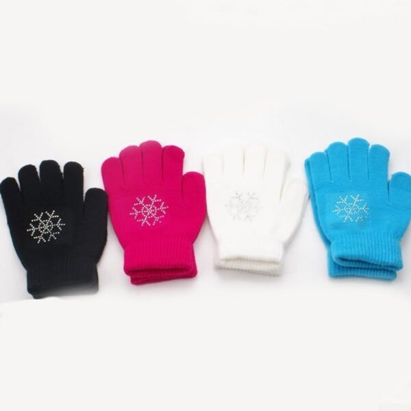 Oceanlend Gants de patinage artistique pour enfants, gants d'hiver antidérapants, gants extensibles chauds pour sports sur glace – Image 7