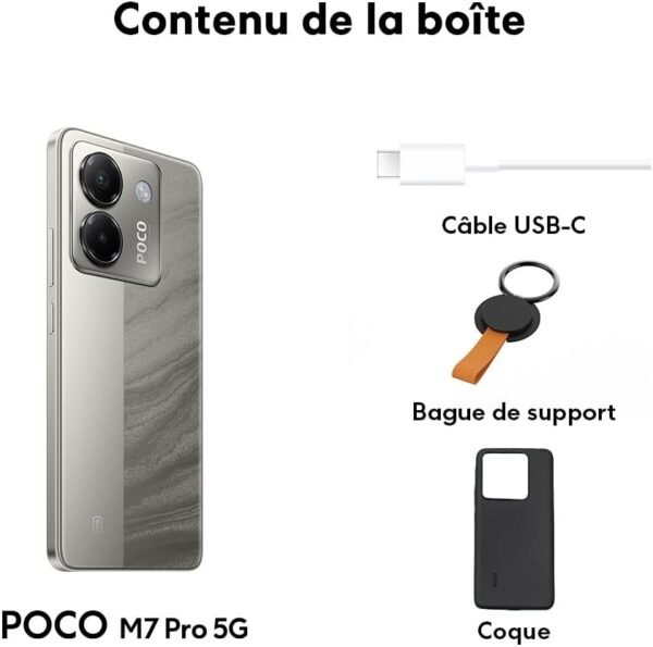 POCO M7 Pro 5G Smartphone, 12+256GB, Violet, Appareil Photo Sony 50MP avec OIS, Batterie 5110mAh, Charge Turbo 45W, Écran AMOLED 120Hz (Chargeur Non Inclus) – Image 4