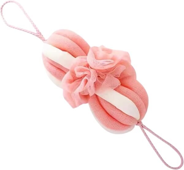 Luffa Douche pour femme, exfoliant et éponge naturelle pour hygiène personnelle – Pouf doux en maille en forme de filet pour hommes, femmes et – Image 8