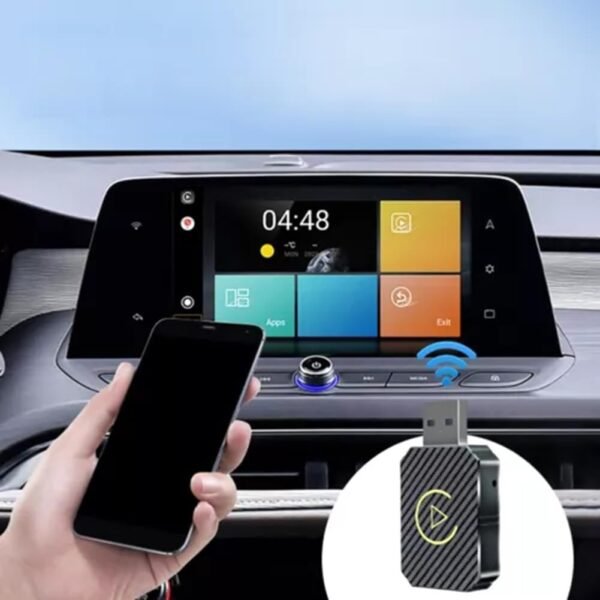DFZHiuat Adaptateur Carplays sans fil Androids Auto – 2 en 1 Smart USB Dongle Mini Compact Carplays Convertisseur pour une connectivité transparente Glod – Image 8