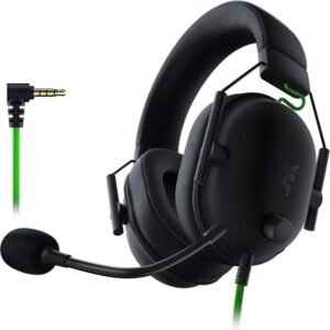 Razer BlackShark V2 X Casque de jeu : son surround 7.1 – Pilotes de 50 mm – Coussin en mousse à mémoire de forme – PC, PS4, PS5, Nintendo Switch, Xbox One, Xbox Series X et S, mobile – Prise audio 3,5